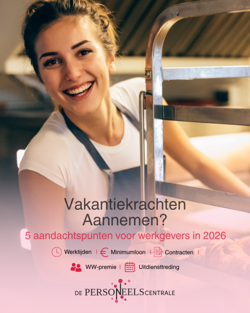 Vakantiekrachten aannemen in 2026: alles over contracten, minimumloon en werktijden